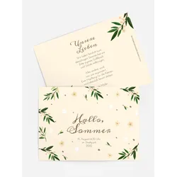 Einladung zum Sommerfest selbst gestalten mit Spruch und Fotos im Onlinedesigner bei Meine-Kartenmanufaktur.de