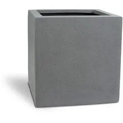 Polystone Pflanzwürfel - glatte Oberfläche 30 cm grau