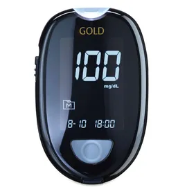 aktivmed GlucoCheck GOLD Blutzuckermessgerät Set mg/dl mit 10 Blutzuckerteststreifen