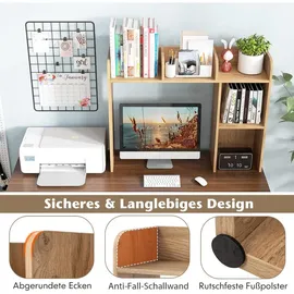 Costway Aktenregal 94 x 25 x 74 cm braun