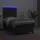 vidaXL Boxspringbett mit Matratze & LED Schwarz 90x200 cm Kunstleder