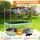 Costway 3 In 1 Kindertrampolin 190 x 124 x 222 cm Blau/Orange
