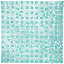 Relaxdays Duschmatte Steinoptik, quadratisch Türkis