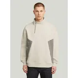 G-Star Fabric Mix Half Zip Sweater Herren Weiß XS