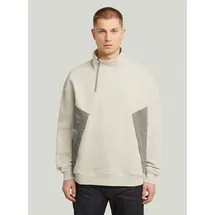 G-Star Fabric Mix Half Zip Sweater Herren Weiß XS