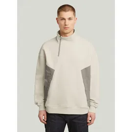G-Star Fabric Mix Half Zip Sweater Herren Weiß XS