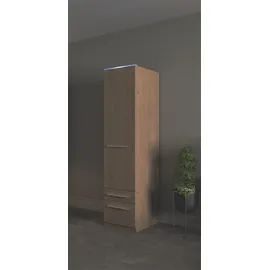 Priess Wäscheschrank Barcelona 48 x 193 x 54 cm Beige/Braun