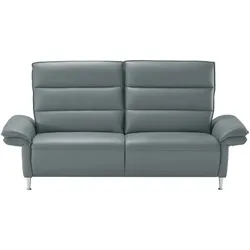 Einzelsofa Leder Marlen ¦ grau ¦ Maße (cm): B: 208 H: 107 T: 97