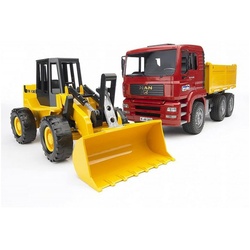 Bruder® Spielzeug-Radlader MAN TGA FR130 Modellfahrzeug - Kipplastwagen & Gelenkradlader gelb|rot