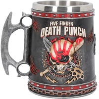 Nemesis Now Five Finger Death Punch Bierkrug 15 cm, Kunstharz mit Edelstahl-Einsatz, Schwarz