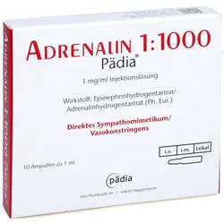 ADRENALIN 1:1.000 Pädia 1 mg/ml Injektionslsg. 10X1 ml