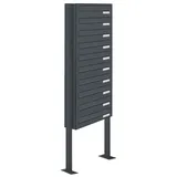 AL Briefkastensysteme Durchwurfbriefkasten 10er RAL 7016 Anthrazit