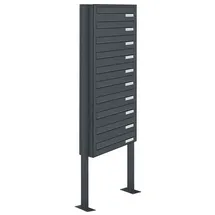 AL Briefkastensysteme Durchwurfbriefkasten 10er RAL 7016 Anthrazit