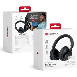 forcell F-AUDIO Kabellose Over-Ear-Kopfhörer ANC Touch Beat Bluetooth Kopfhörer 500mAh Schwarz