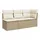 vidaXL Gartensofa 3-Sitzer Loungesofa beige