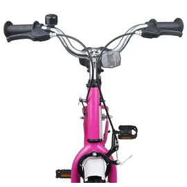 vidaXL Kinderfahrrad 18 Zoll pink/weiß