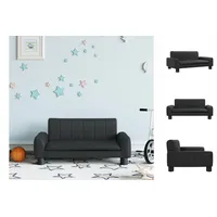 vidaXL Kindersofa Schwarz 70x45x30 cm Kunstleder