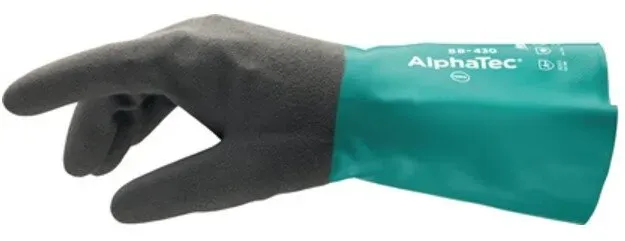 ANSELL Chemikalienhandschuhe AlphaTec 58-430 Größe 10 flaschengrün/anthrazitgrau ( 4000371413 )