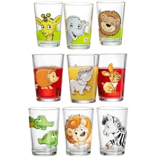 Ritzenhoff & Breker Kinderbecher mit Motiv 9er Set Dschungel/Wald/Zoo