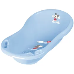 Lorelli Babybadewanne Comic 84 cm lang ergonomische Form Ablagefächer ab Geburt blau