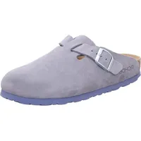 Rohde Damen Clog Leder Pantolette robust klassisch Schnalle Alba 6071, Größe:41 EU, Farbe:Grau - 41