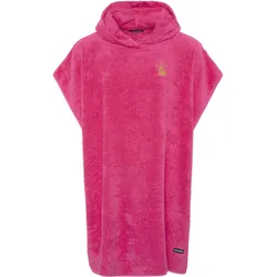 Poncho mit Kapuze rosa Einheitsgröße