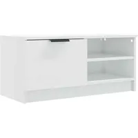 Furnicato TV-Schrank Hochglanz-Weiß 80x35x36,5 cm Holzwerkstoff
