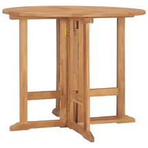 vidaXL Gartentisch Klappbar Ø 90 x 75 cm Teak Braun