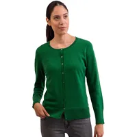CASH-MERE.CH Strickjacke Rundhalsausschnitt Grün S