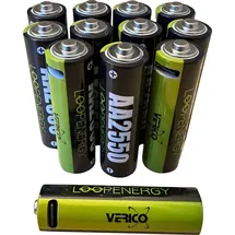 Verico Li-Ion-Akku Loop Energy AA, mit USB-C Buchse, 12er Pack