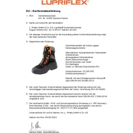 Lupriflex Sportive Hunter 3-630 Schnittschutzstiefel Klasse 1 schwarz, Größe 37