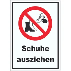 Schuhe ausziehen Aufkleber Symbol A7 (74x105mm)