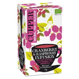 Cupper Früchtetee Cranberry & Raspberry Infusion (20 Beutel)