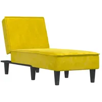 vidaXL Chaiselongue Gelb Samt