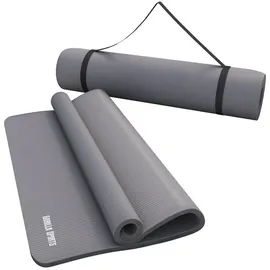 Gorilla Sports Yogamatte - 190x100x1,5 cm, mit Tragegurt, Gymnastikmatte, Fitnessmatte
