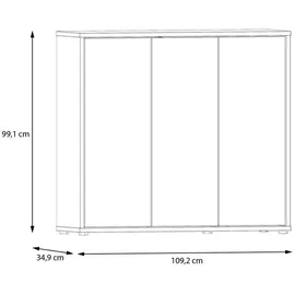 Forte Alice Springs Schuhschrank 109,2 x 99,1 x 34,9 cm Terrakotta
