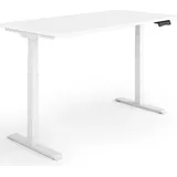 eSmart EZX-132WW 120x60cm Weiß Ergonomischer Steh-Sitz-Schreibtisch Stufenlos elektrisch höhenverstellbar 60,5-125,5 cm 3x Memory Aktivitätserin... - Weiß