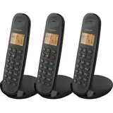 Logicom ILOA 350 Schnurloses Festnetztelefon ohne Anrufbeantworter – Trio – analoge und DECT-Telefone – Schwarz