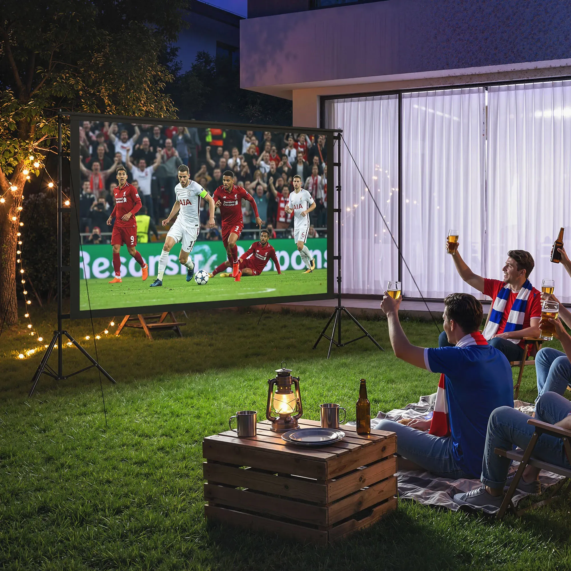 HOMCOM Beamer Leinwand 100