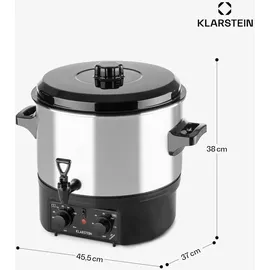 Klarstein Biggie Small Einkochvollautomat Einkochtopf 16 Liter 2000 W Edelstahl