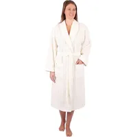 Betz Bademantel Bademantel Microfaser mit Schalkragen - MALMÖ - für Herren und Damen, Gürtel beige L/XL