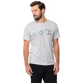 Jack Wolfskin Peak Graphic T-Shirt Men M weiß white cloud