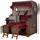Mr. Deko Strandkorb Komplettset - bene living - Ammersee Mahagoni Bullauge - PE grau - Modell 594 - inkl. Liftersystem