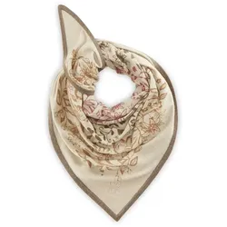 Codello Tuch mit handgedrucktem Blumen-Motiv beige Damen 