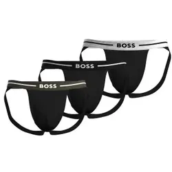 BOSS 3P Bold Jockstrap Schwarz Baumwolle Small Herren