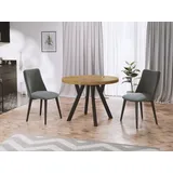 pphu meblokar karol wierczyski Designer Runder Ausziehbarer Esstisch 100 x 76 x 100 cm braun