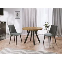 pphu meblokar karol wierczyski Designer Runder Ausziehbarer Esstisch 100 x 76 x 100 cm braun