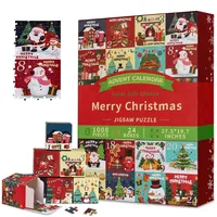 Adventskalender 2024 Puzzle, Weihnachts-Puzzle mit 1008 Teilen für Kinder Erwachsene 24 Tag Advent Calendar Puzzle Countdown Boxen Puzzles Weihnachten für Hausdekoration Geburtstagsgeschenk