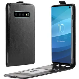 PROTECTORKING Samsung Galaxy S10 Flip Case schwarz
