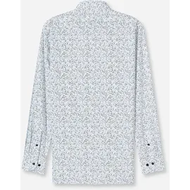 Olymp Langarmhemd "Luxor", Herren, Gr. 46, N-Gr, weiß, Web, Obermaterial: 64% Baumwolle, 27% Polyester, 9% Elasthan, normal, 2-Knopf-Manschette, Hemden, modern fit, Businesshemd, New Kentkragen